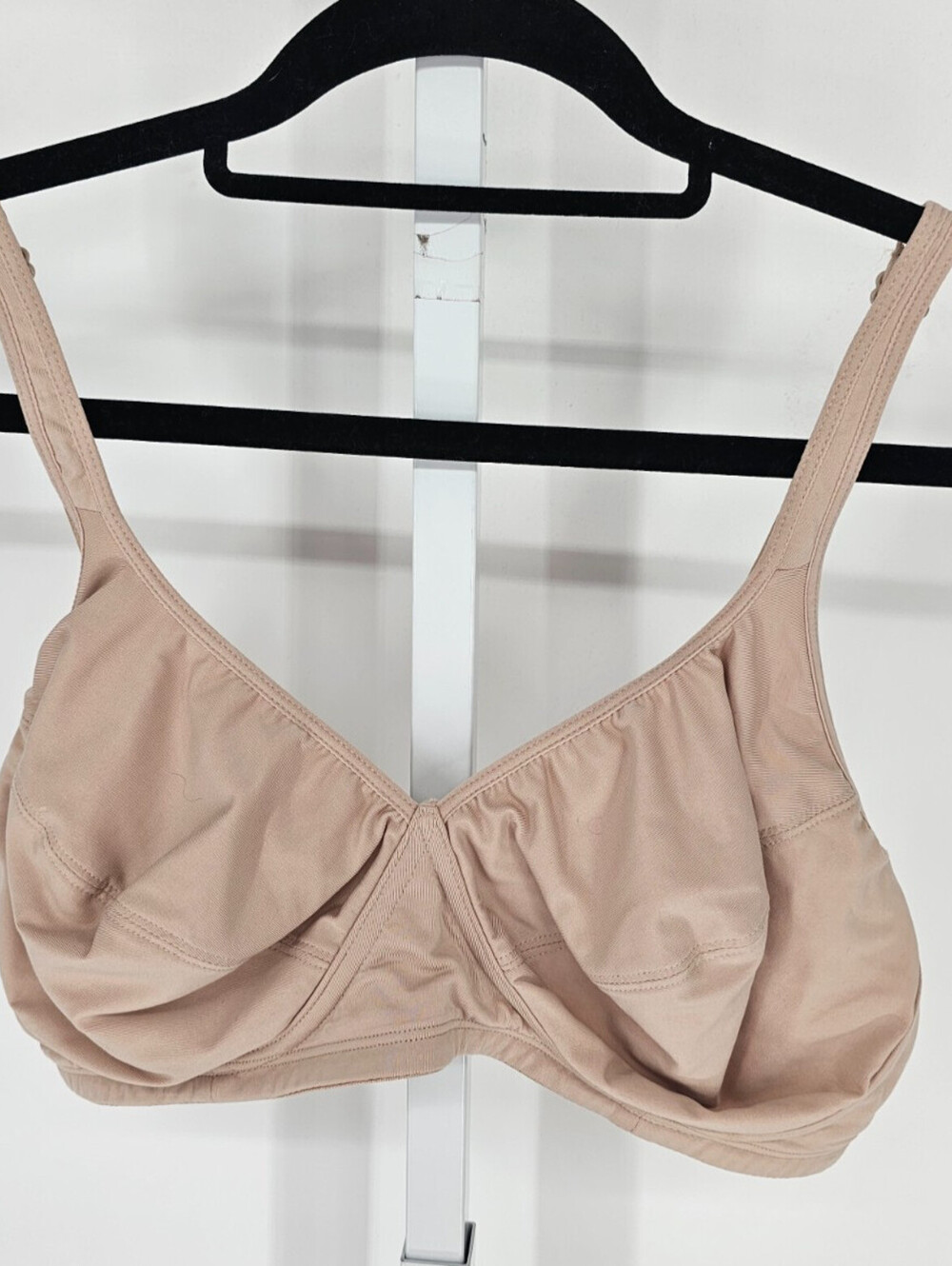 Fruit of the Loom Womens Sz 42D Unlined T Shirt Bra Style 92001 Solid Beige